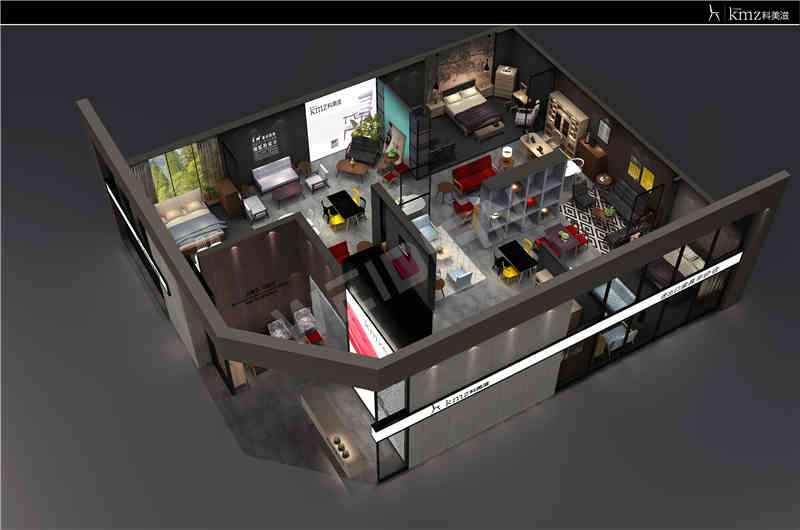 廣州展覽裝飾設計公司助力科美滋廣州國際家具展覽會Ciff展覽、展臺設計搭建