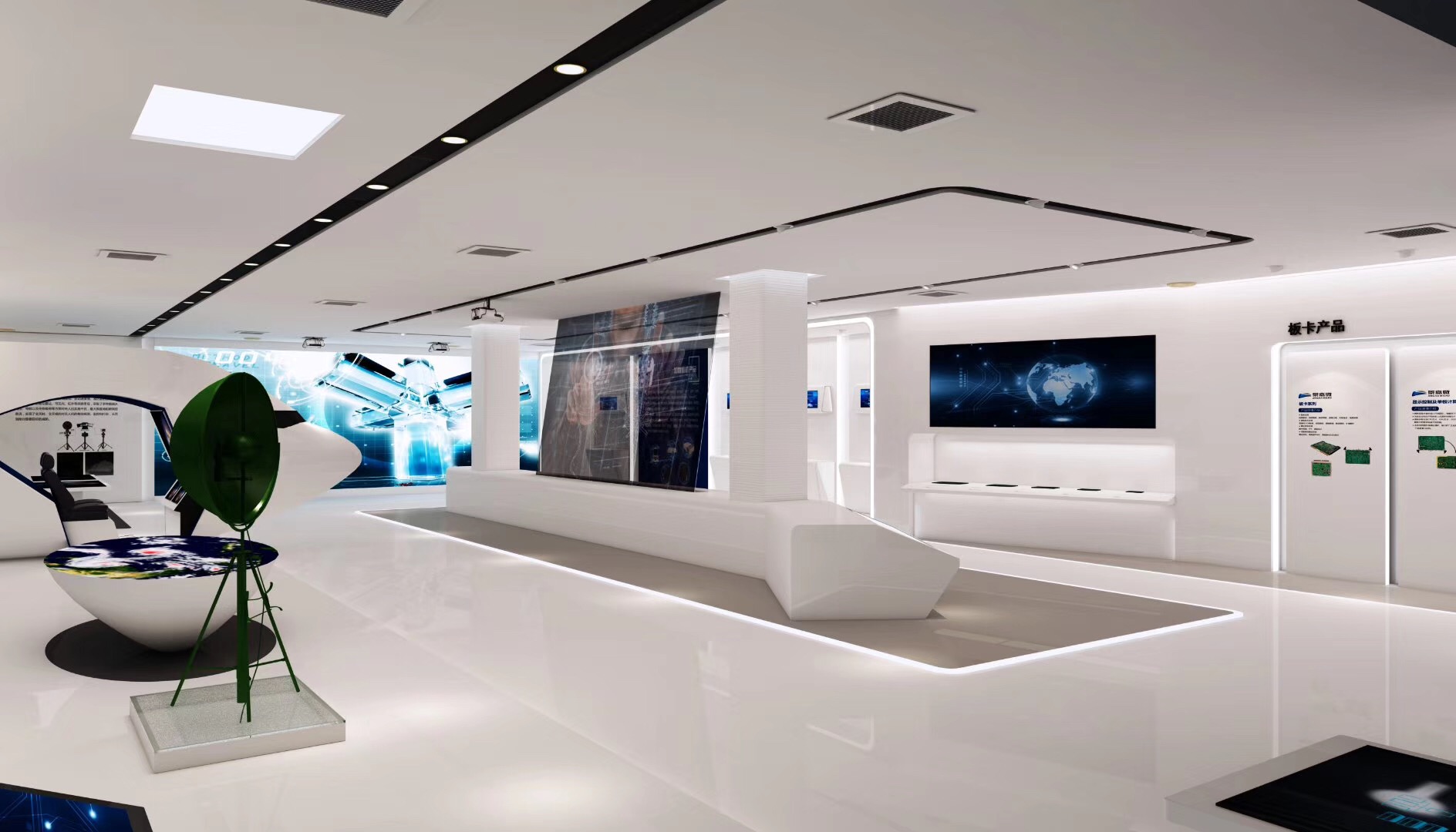 清遠展廳設(shè)計公司裝修景嘉微企業(yè)展覽館